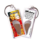Load image into Gallery viewer, New Orleans FootWhere® Souvenir Keychains. 6 Piece Set. Made in USA
