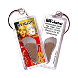 New Orleans FootWhere® Souvenir Keychains. 6 Piece Set. Made in USA