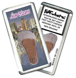 New Orleans FootWhere® Souvenir Magnets. 6 Piece Set. Made in USA