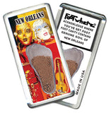 New Orleans FootWhere® Souvenir Magnets. 6 Piece Set. Made in USA
