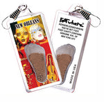Load image into Gallery viewer, New Orleans FootWhere® Souvenir Zipper-Pulls. 6 Piece Set. Made in USA
