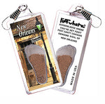 Load image into Gallery viewer, New Orleans FootWhere® Souvenir Zipper-Pulls. 6 Piece Set. Made in USA
