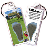 Napa Valley FootWhere® Souvenir Keychain. 72 pieces/6 assorted styles.