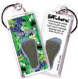 Napa Valley FootWhere® Souvenir Keychains. 6 Piece Set. Made in USA