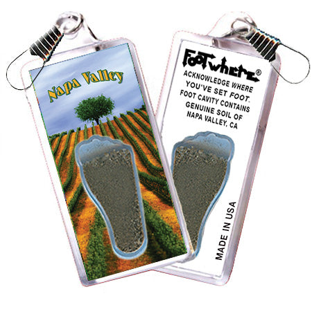 Napa Valley FootWhere® Souvenir Zipper-Pull. 72 pieces/6 assorted styles.