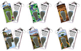 Napa Valley FootWhere® Souvenir Zipper-Pulls. 6 Piece Set. Made in USA