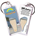 Load image into Gallery viewer, New Smyrna Beach FootWhere® Souvenir Keychains. 6 Piece Set. Made in USA
