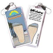 New Smyrna Beach FootWhere® Souvenir Zipper-Pulls. 6 Piece Set. Made in USA