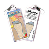 New Smyrna Beach FootWhere® Souvenir Zipper-Pull 72 pieces/6 assorted styles.