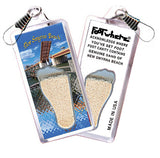 New Smyrna Beach FootWhere® Souvenir Zipper-Pull. Made in USA
