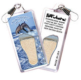 New Smyrna Beach FootWhere® Souvenir Zipper-Pull 72 pieces/6 assorted styles.