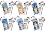 Load image into Gallery viewer, New Smyrna Beach FootWhere® Souvenir Keychains. 6 Piece Set. Made in USA
