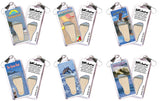 New Smyrna Beach FootWhere® Souvenir Zipper-Pull 72 pieces/6 assorted styles.