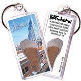Nashville FootWhere® Souvenir Keychains. 6 Piece Set. Made in USA
