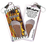Nashville FootWhere® Souvenir Zipper-Pulls. 6 Piece Set. Made in USA