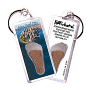New York City  FootWhere® Souvenir Keychains. 12 Piece Set. Made in USA