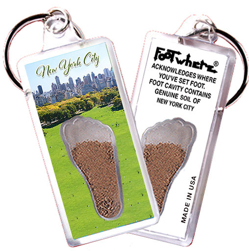 New York City FootWhere® Souvenir Keychain 72. pieces/ 12 assorted styles.