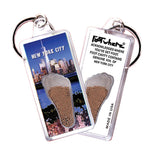 Load image into Gallery viewer, New York City  FootWhere® Souvenir Keychains. 6 Piece Set. Made in USA
