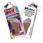 Load image into Gallery viewer, New York City  FootWhere® Souvenir Zipper-Pulls. 6 Piece Set. Made in USA
