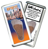 New York City  FootWhere® Souvenir Magnets. 6 Piece Set. Made in USA