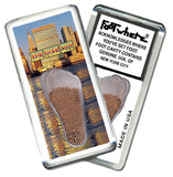 New York City  FootWhere® Souvenir Magnets. 6 Piece Set. Made in USA
