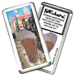 New York City  FootWhere® Souvenir Magnets. 6 Piece Set. Made in USA