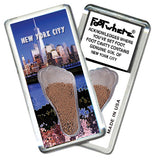 New York City  FootWhere® Souvenir Magnets. 6 Piece Set. Made in USA