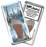 New York City FootWhere® Souvenir Fridge Magnet. 72. pieces/ 12 assorted styles.