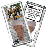 New York City  FootWhere® Souvenir Fridge Magnets. 12 Piece Set. Made in USA