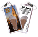 Load image into Gallery viewer, New York City  FootWhere® Souvenir Zipper-Pulls. 6 Piece Set. Made in USA
