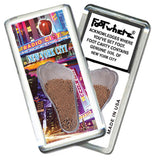 New York City  FootWhere® Souvenir Magnets. 6 Piece Set. Made in USA