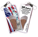 Load image into Gallery viewer, New York City  FootWhere® Souvenir Zipper-Pulls. 6 Piece Set. Made in USA
