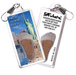 Load image into Gallery viewer, New York City  FootWhere® Souvenir Zipper-Pulls. 12 Piece Set. Made in USA
