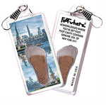 Load image into Gallery viewer, New York City  FootWhere® Souvenir Zipper-Pulls. 12 Piece Set. Made in USA
