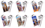 Load image into Gallery viewer, New York City  FootWhere® Souvenir Zipper-Pulls. 6 Piece Set. Made in USA

