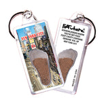 Load image into Gallery viewer, New York City  FootWhere® Souvenir Keychains. 6 Piece Set. Made in USA
