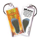 Oakland FootWhere® Souvenir Keychains. 6 Piece Set. Made in USA
