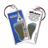 Oakland FootWhere® Souvenir Keychain. 72 pieces/6 assorted styles.
