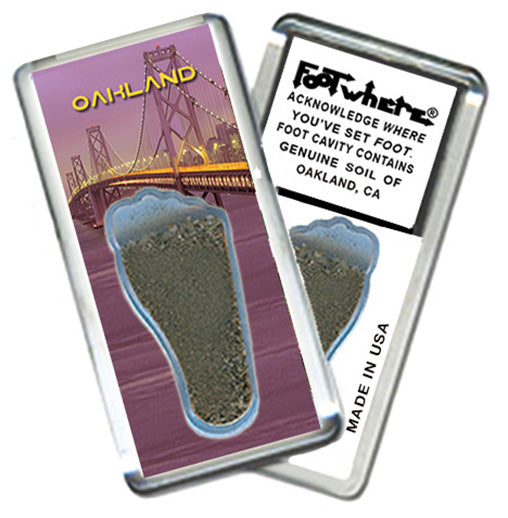 Oakland FootWhere® Souvenir Magnet. 72 pieces/6 assorted styles.