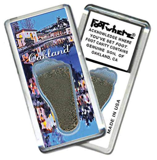 Oakland FootWhere® Souvenir Magnets. 6 Piece Set. Made in USA
