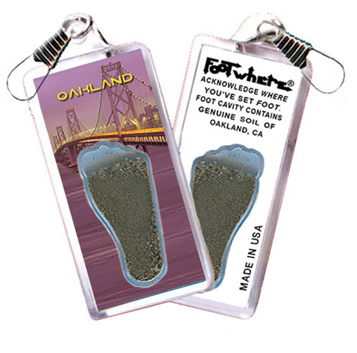 Oakland FootWhere® Souvenir Zipper-Pull. 72 pieces/6 assorted styles.