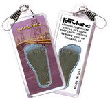 Oakland FootWhere® Souvenir Zipper-Pulls. 6 Piece Set. Made in USA