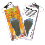 Oakland FootWhere® Souvenir Zipper-Pulls. 6 Piece Set. Made in USA