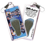 Oakland FootWhere® Souvenir Zipper-Pulls. 6 Piece Set. Made in USA