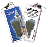 Oakland FootWhere® Souvenir Zipper-Pulls. 6 Piece Set. Made in USA