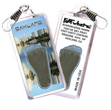 Oakland FootWhere® Souvenir Zipper-Pulls. 6 Piece Set. Made in USA