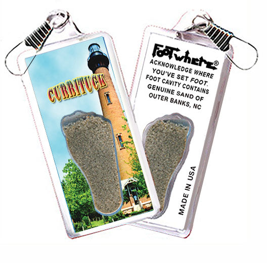 Outer Banks FootWhere Souvenir Zipper-Pulls. 3 Piece Set. Made in USA