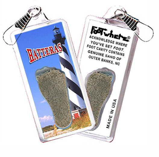 Outer Banks FootWhere Souvenir Zipper-Pulls. 3 Piece Set. Made in USA
