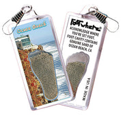 Ocean Beach FootWhere® Souvenir Zipper-Pull 72 pieces/6 assorted styles.