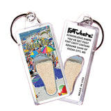 Ocean City FootWhere® Souvenir Keychains. 6 Piece Set. Made in USA